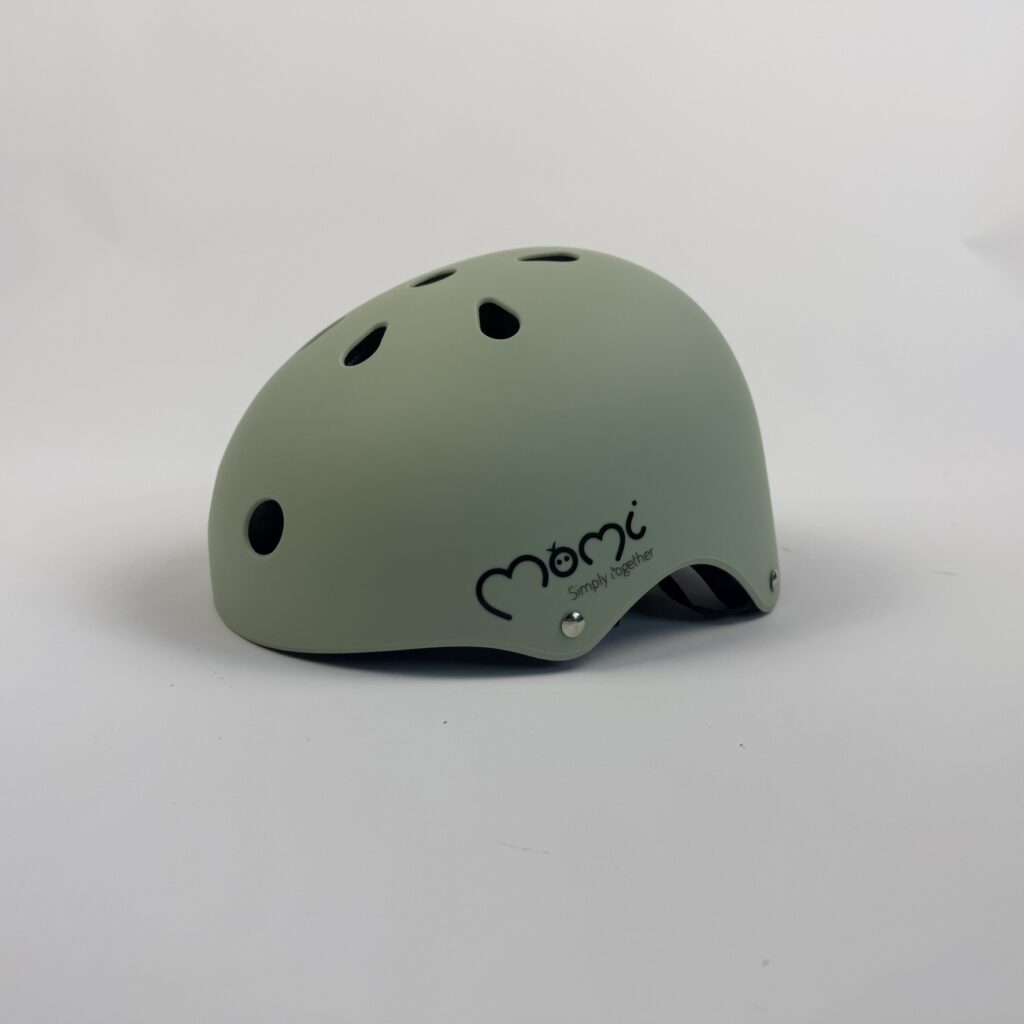 MoMi MIMI – kask rowerowy / dziecięcy | zielony mat | rozmiar 48-57