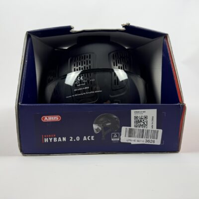 ABUS Hyban 2.0 ACE – kask rowerowy miejski z wizjerem i oświetleniem LED | Velvet Black | M (52–58 cm) - obrazek 10
