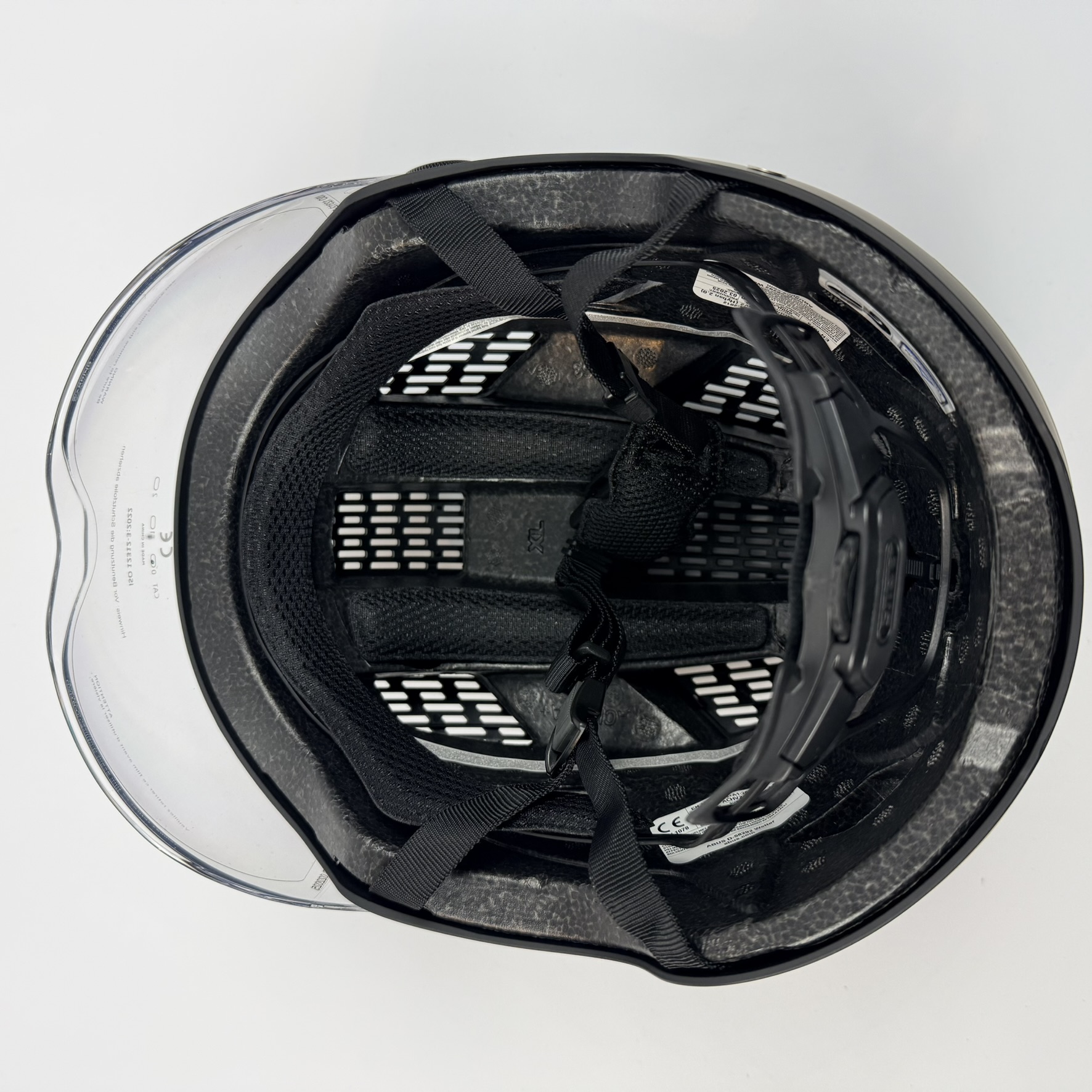 ABUS Hyban 2.0 ACE – kask rowerowy miejski z wizjerem i oświetleniem LED | Velvet Black | M (52–58 cm) - obrazek 8